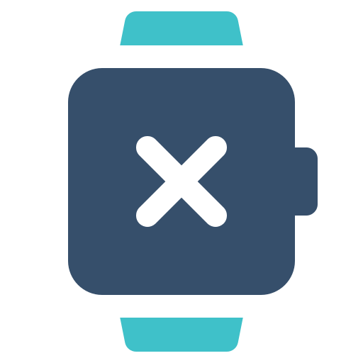 Watch, delete, smartwatch icon