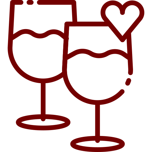 Beverage, day, drink, glass, glasses, love, valentine icon