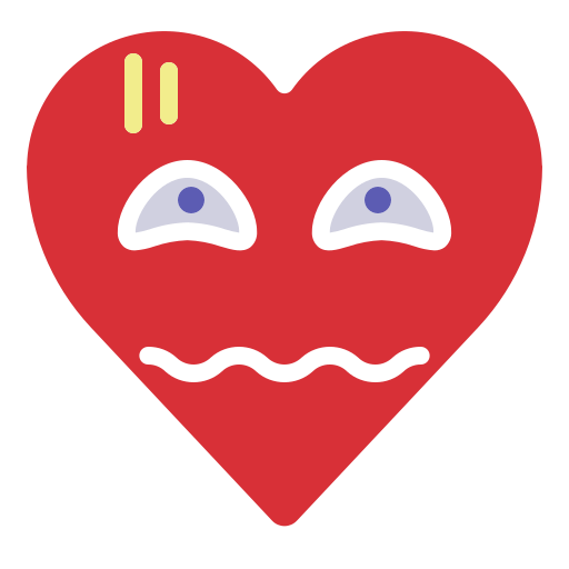 Emoji, emotion, eyes, fear, heart, nervous, roll icon