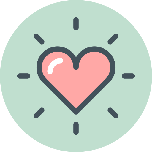 Heart, sunburst, valentines icon
