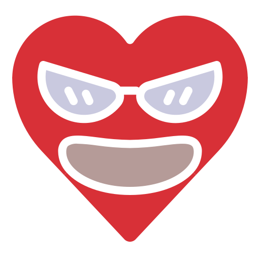 Cool, emoji, emotion, handsome, heart, sunglasses icon
