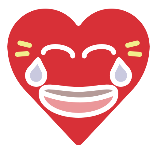 Emoji, emotion, funny, heart, joke, laugh icon
