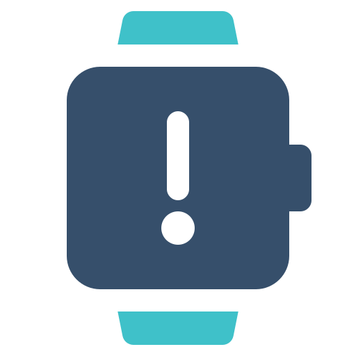 Watch, smartwatch, warning icon