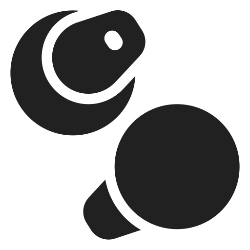 Ic, fluent, surface, earbuds, filled icon