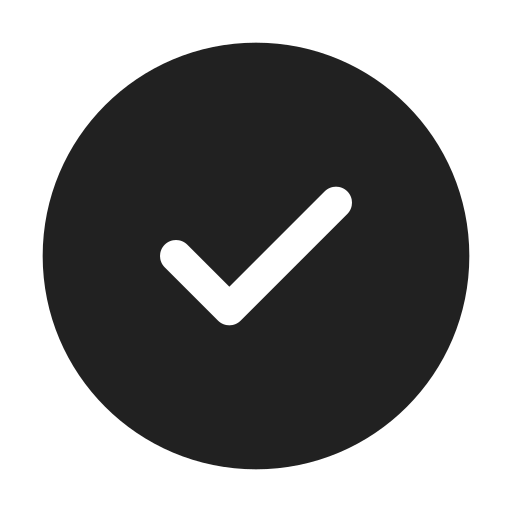 Ic, fluent, checkmark, circle, filled icon