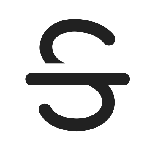 Ic, fluent, text, strikethrough, filled icon