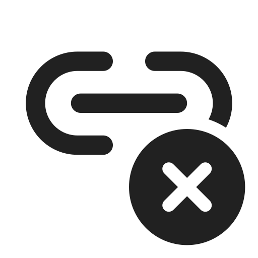 Ic, fluent, link, dismiss, filled icon