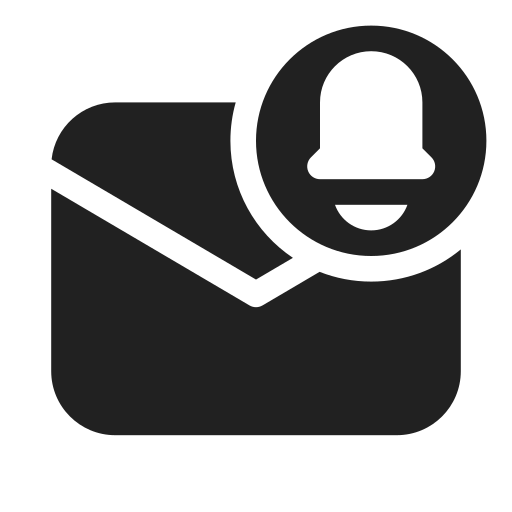 Ic, fluent, mail, alert, filled icon