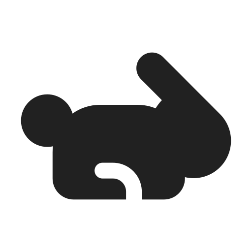 Ic, fluent, animal, rabbit, filled icon