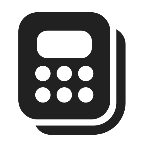 Ic, fluent, calculator, multiple, filled icon