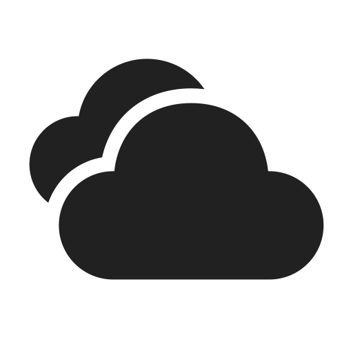 Ic, fluent, weather, cloudy, filled icon