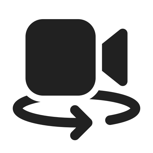 Ic, fluent, video, switch, filled icon
