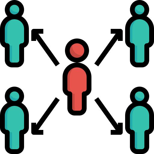 Connection, network, people, sharing, social, spreading, coronavirus icon