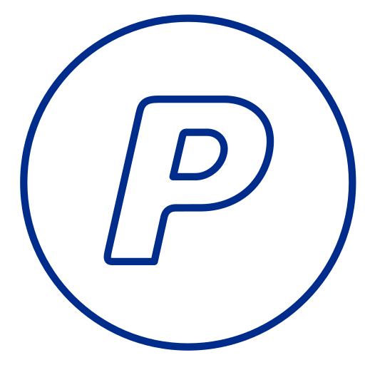 Circles, line, neon, payments, paypal, social, payment icon