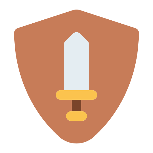 Sword, shield, protection, weapon, war, medieval, knight icon