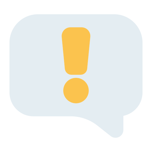 Warning, alert, notification, attention, message, caution, exclamation icon