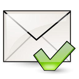 Check, envelope, junk, mail, mark icon