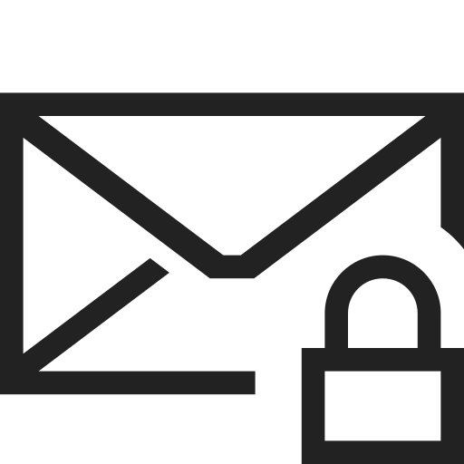 Email, lock, mail, message, communication, office icon