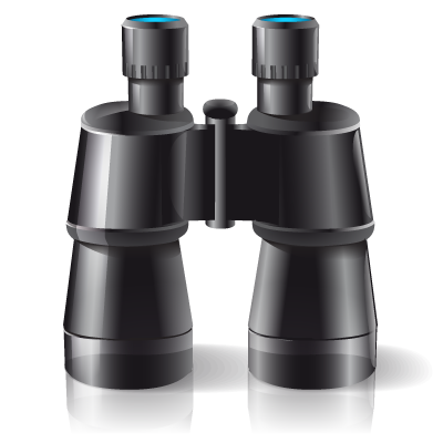 Binoculars, search, zoom, find icon