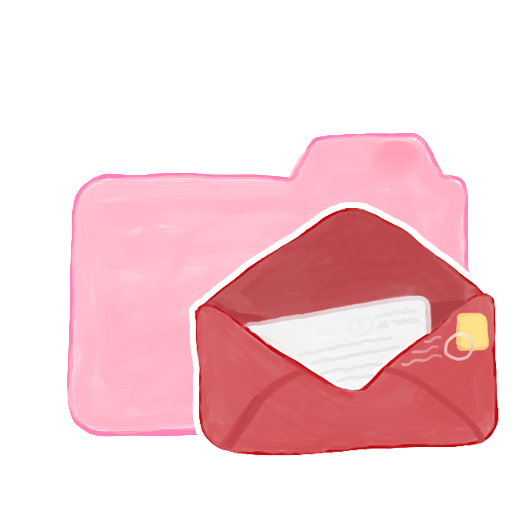 Ak, candy, folder, mail icon