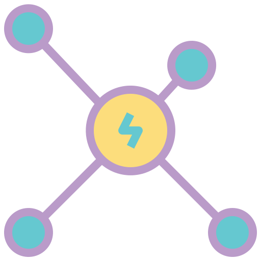 Network, connect, electricity, system, energy icon