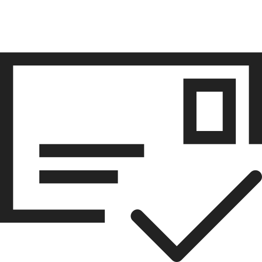 Check, email, mail, message, communication, office icon