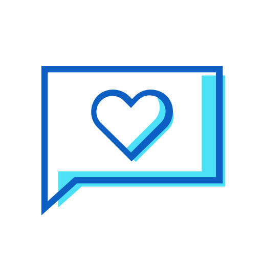 Chat, love icon