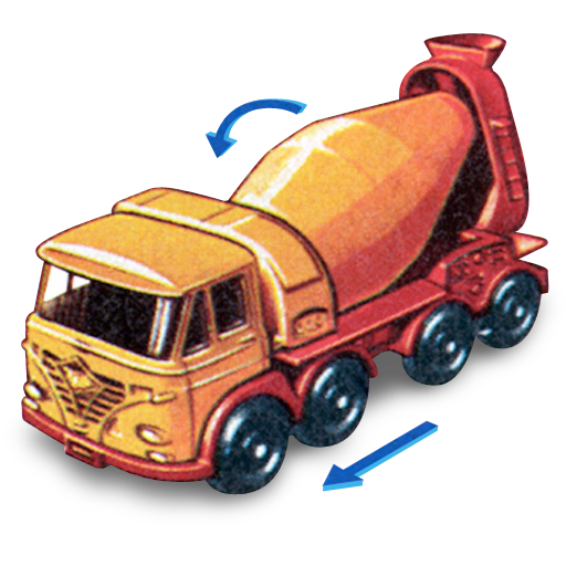 Concrete, foden, movement, truck, with icon
