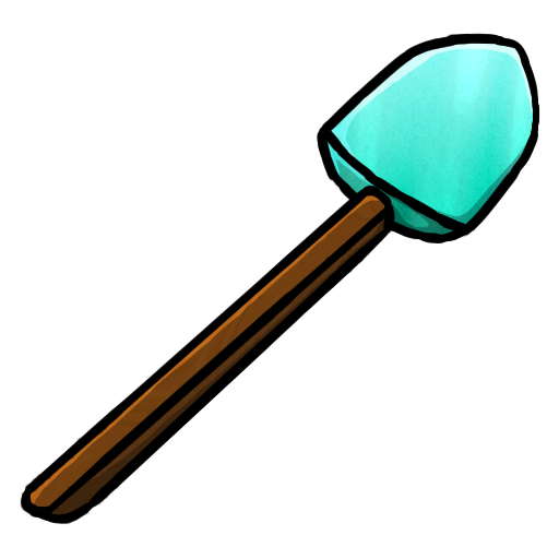 Diamond, shovel icon
