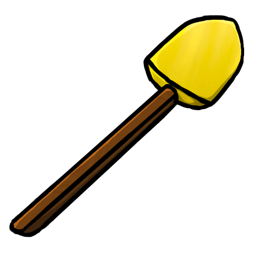 Shovel, gold icon