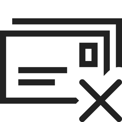 Double, email, mail, message, uncheck, communication, office icon