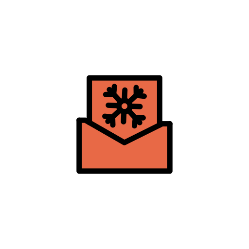 Message, mail, communication, envelope, letter, christmas, holiday icon