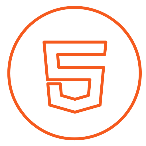 Circles, html, html5, line, neon, social, code icon
