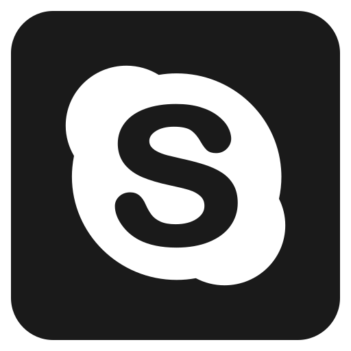 Media, skype, social icon