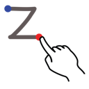 Gestureworks,Letter,Stroke,Uppercase,Z