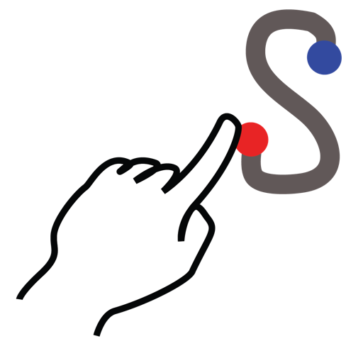 Gestureworks, letter, s, stroke, uppercase icon