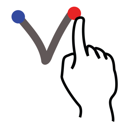 Gestureworks, letter, lowercase, stroke, v icon