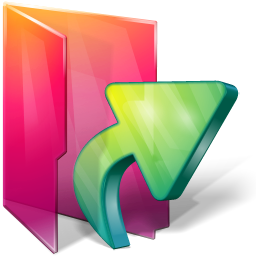 Arrow, aurora, folders, links icon