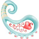 Heart, organism, paisley icon