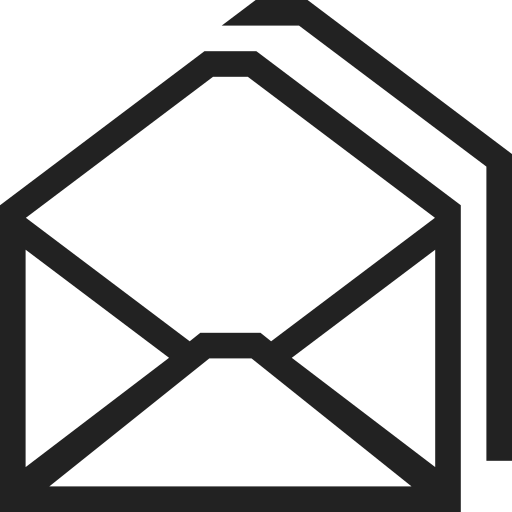 Double, email, mail, message, open, communication, office icon