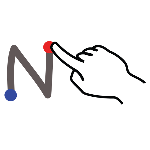 Gestureworks, letter, n, stroke, uppercase icon