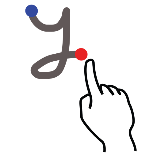 Gestureworks, letter, lowercase, stroke, y icon