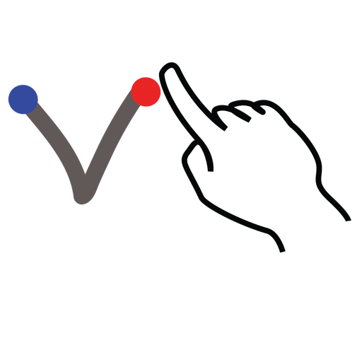 Gestureworks, letter, stroke, uppercase, v icon