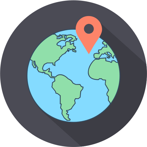 Earth, globe, location, world icon
