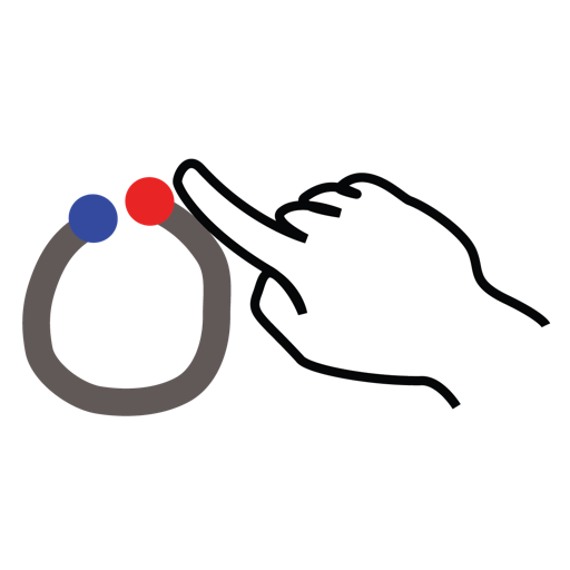 Gestureworks, letter, lowercase, o, stroke icon