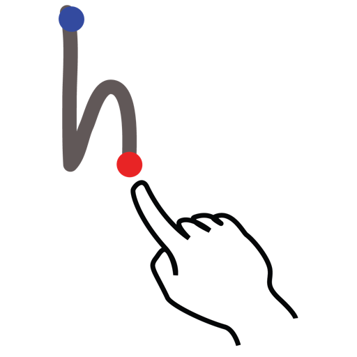 Gestureworks, h, letter, stroke, uppercase icon