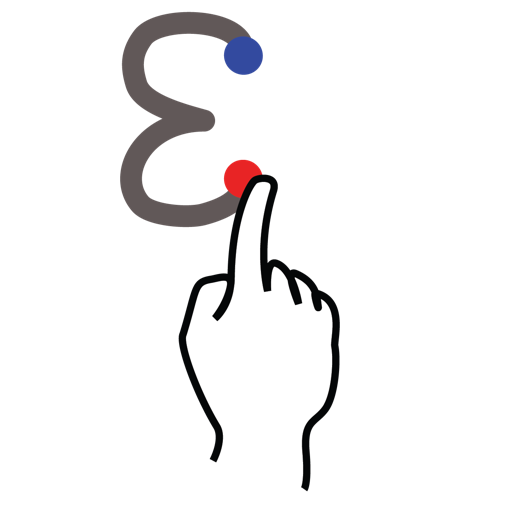 E, gestureworks, letter, stroke, uppercase icon