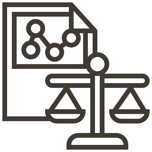 Accounting, finance, balance, chart, report, scale icon