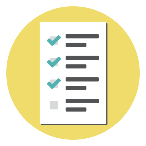 Checklist, document, exam, form, report, test icon