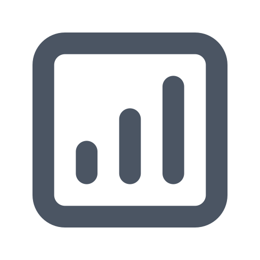 Chart, bar, square icon